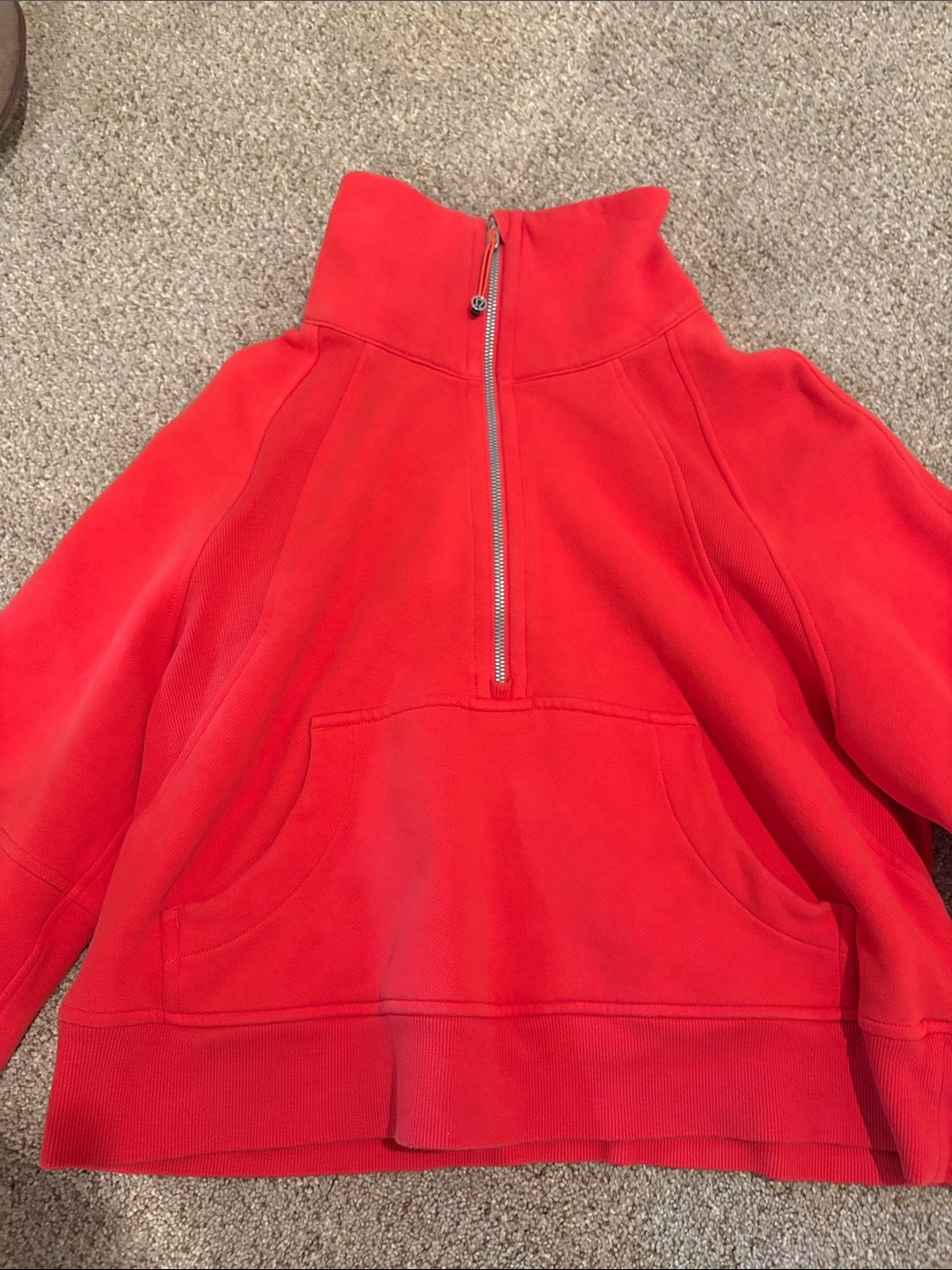 lululemon athletica Red Half-Zip Pullover Sweatshirt